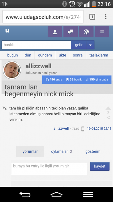 yazarına babası belli değil dedirten sözlük