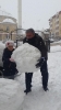 mustafa destici nin çocuklarla kar topu oynaması