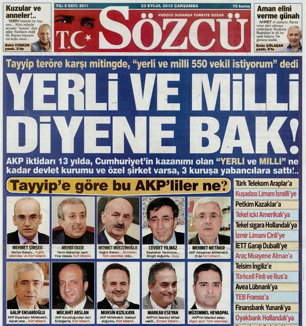 Sözcü. Sozcu.