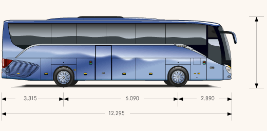 Протяженность автобуса. Сетра 315 габариты. Габариты автобуса сетра. Длина автобуса Setra 315.