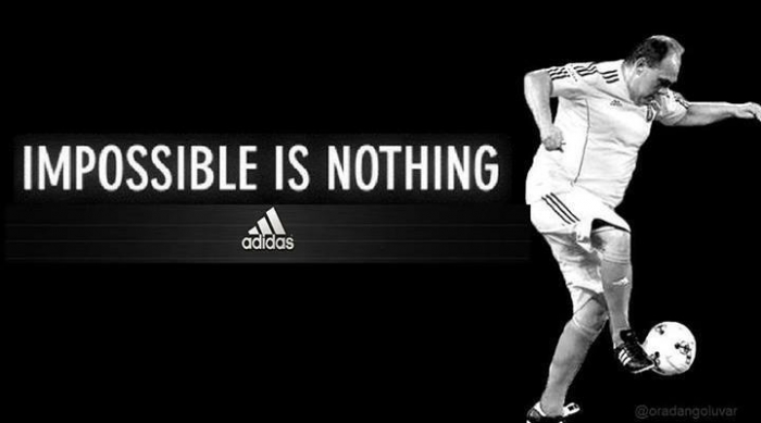 Нафинг фон. Impossible is nothing adidas. Слоган адидас. Adidas реклама слоган. Али Impossible is nothing.