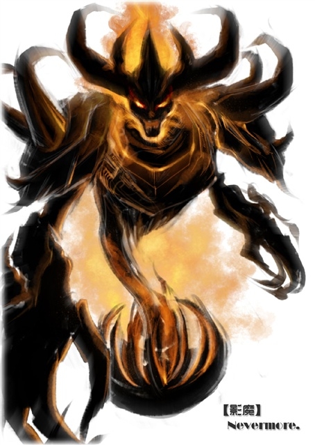 Shadow fiend рисунок карандашом