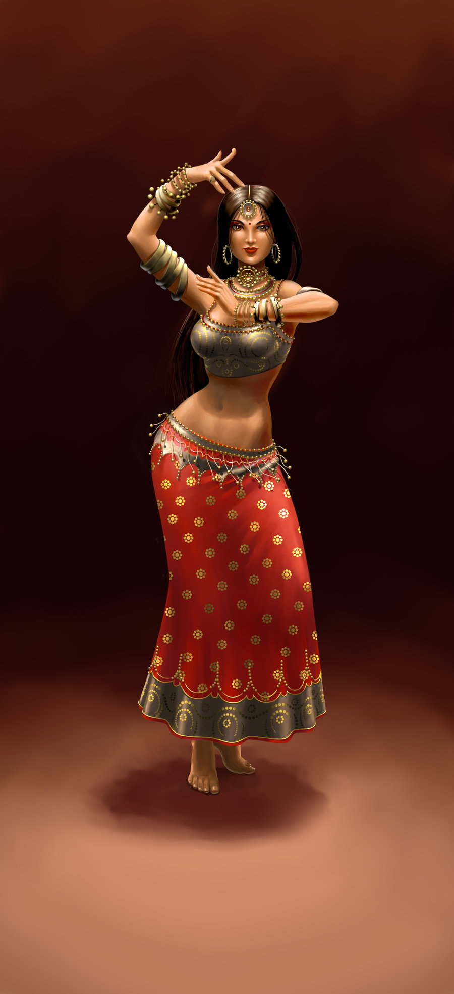Даз 3д индийская танцовщица