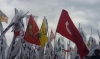 hdp mitinginde apo resmi pkk türk bayrağı yan yana / #780056